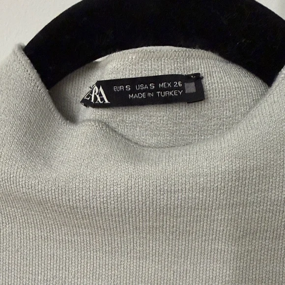 Zara Light Gray Mini Dress - Picture 2 of 4